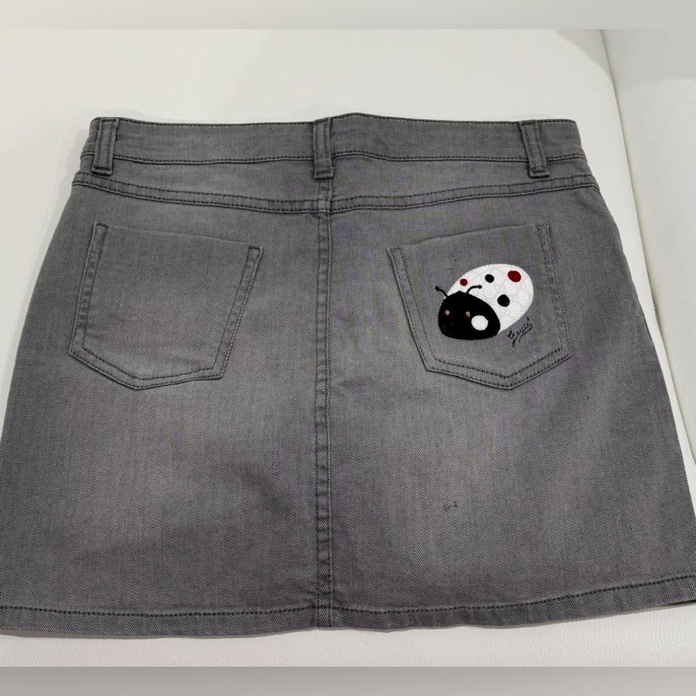 Gucci children girls gray mini skirt with ladybug detail (worn once)